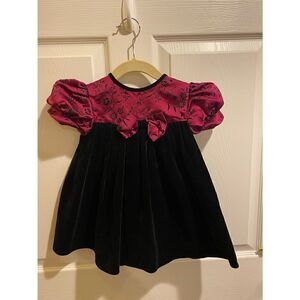 Moments velvet dress with matching cover 12 M